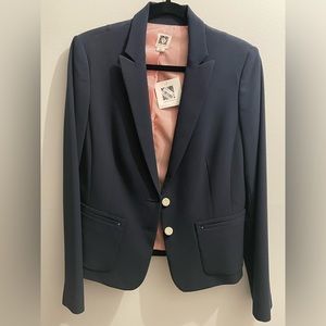 NWT Anne Klein Navy Blue Blazer Size 10